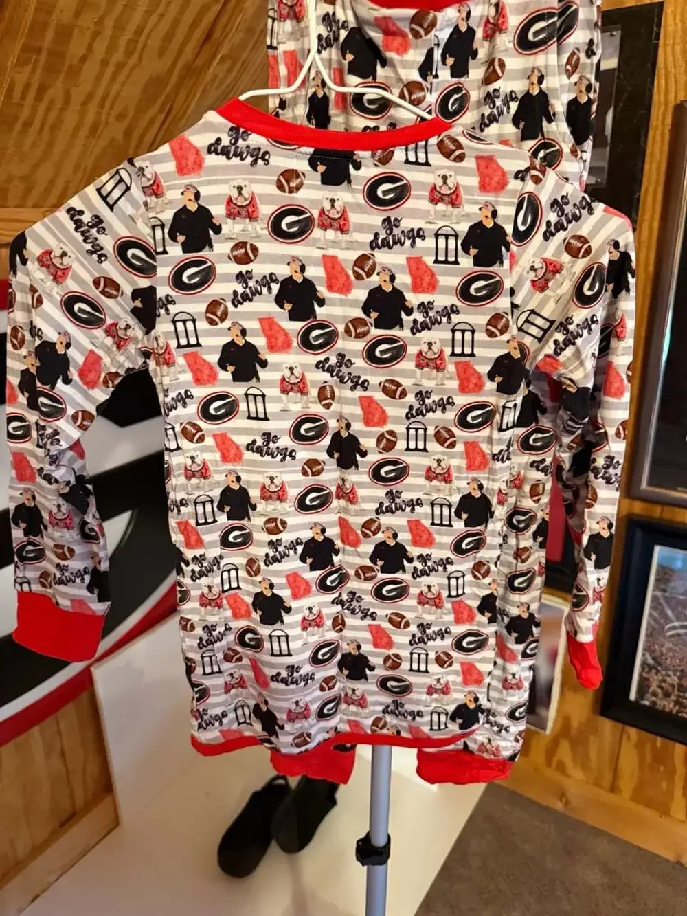 One Brave Mom Kids Boutique University of Georgia Bulldogs Bamboo Pajama Set